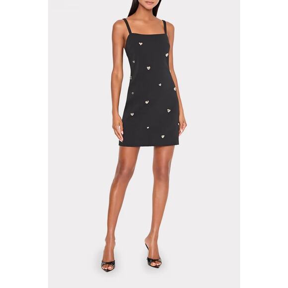 Milly Dresses & Skirts - Milly Colette Heart Applique Mini Dress in Black 6